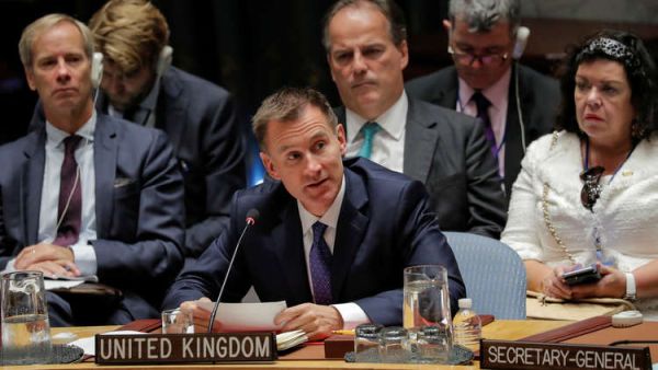 وزير الخارجية البريطاني، جيريمي هانت