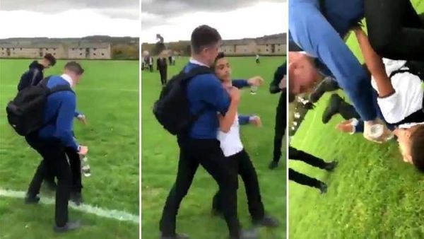 طلاب بريطانيون يعتدون على اللاجىء السوري جمال