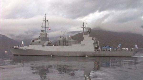 بارجة اسرائيلية في البحر المتوسط