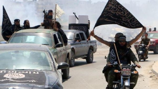 Nusra Front fighters back in the day before Thursday when they became Jabhat Fatah al-Sham (AFP/Fadi al-Halabi)