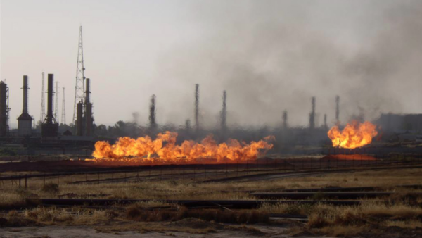An oil field outside of Kirkuk, Iraq. (AFP/File)