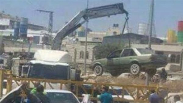 نقطة للقوات الإسرائيلية توجد على مسافة 500 متر فقط، من مكان الرافعة الفلسطينية 