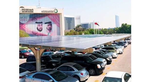 The solar carports aim to generate electricity using photovoltaic (PV) panels. (WAM) The solar carports aim to generate electricity using photovoltaic (PV) panels. (WAM)