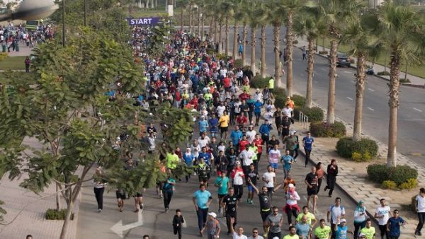 Around 7,000 participants gathered in SODIC West at 7:30 for a 6 km run
