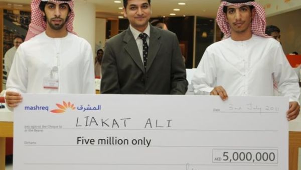 Liakat Ali, winner of the AED 5 million mega prize from Mashreq