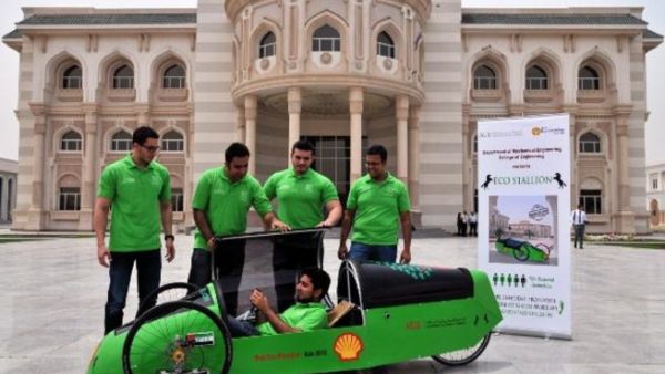 AUS Engineering Students with the Eco-Stallion Car AUS Engineering Students with the Eco-Stallion Car
