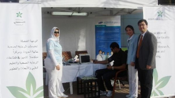 One of the participant during the health check One of the participant during the health check