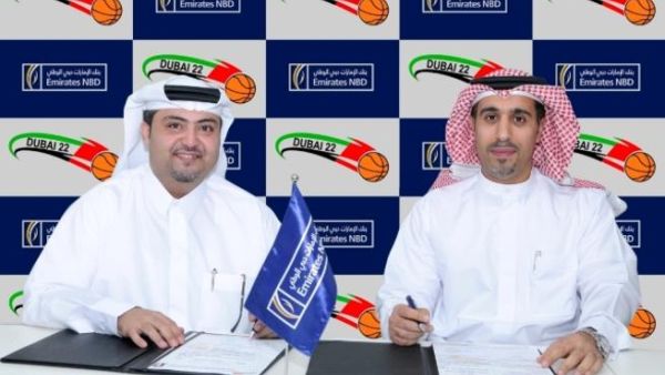 Abdulla Faisal Al Dossari, UAE Basketball Association with Saif Al Mansoori, Emirates NBD Abdulla Faisal Al Dossari, UAE Basketball Association with Saif Al Mansoori, Emirates NBD
