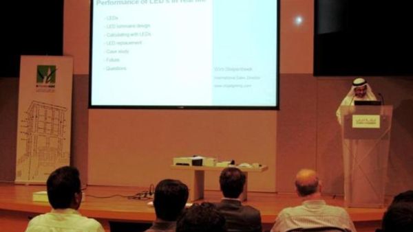 Adnan Sharafi, EmiratesGBC Chairman speaking at the networking event