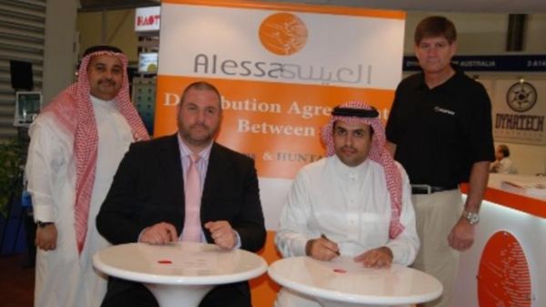 Engineer Nawaf Almasoud and Dimitri Rocchiccioli at the signing ceremony, in the presence of Dr. Abdullah Abdul Karim Engineer Nawaf Almasoud and Dimitri Rocchiccioli at the signing ceremony, in the presence of Dr. Abdullah Abdul Karim