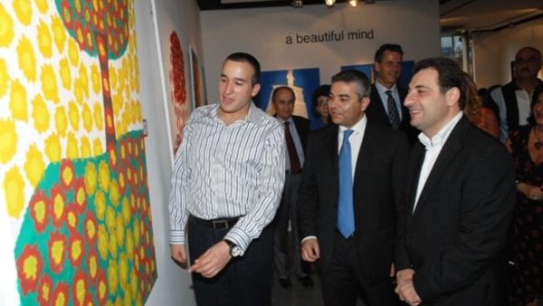 Lebanese Minister of Social Affairs, Wael Abou Faour, during his visit to the exhibition Lebanese Minister of Social Affairs, Wael Abou Faour, during his visit to the exhibition