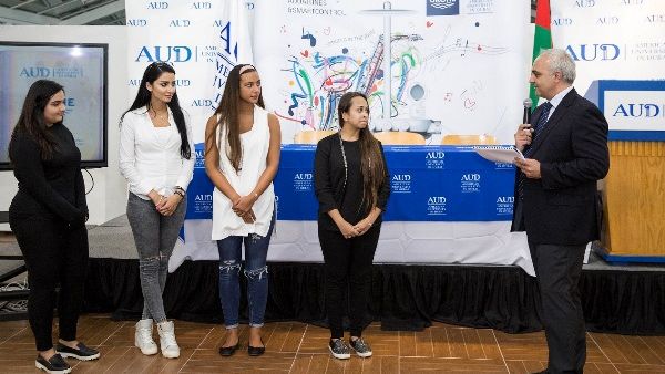 Antoine Khalife from GROHE awarding AUD student finalists Antoine Khalife from GROHE awarding AUD student finalists