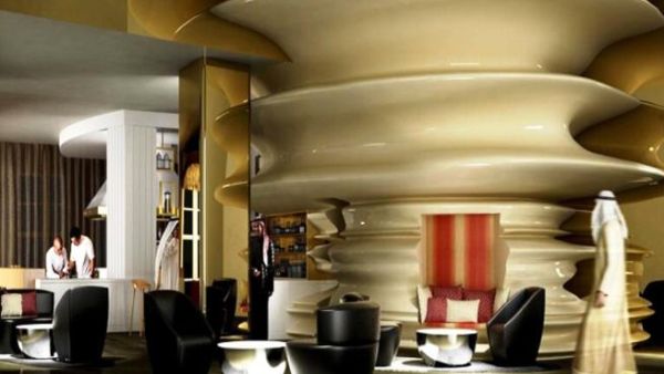 Astor Grill, Smoke sculpture at the entrance