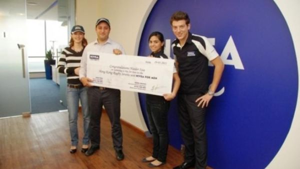 Zuza Issa, Haider Issa, Maya Itani, Brand Manager NIVEA FOR MEN and Nadim Gholam, Assistant Brand Manager NIVEA FOR MEN