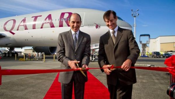 Qatar Airways Chief Executive Officer Akbar Al Baker, and Marty Bentrott, Vice President of Sales for the Middle East, Central Asia and Russia Qatar Airways Chief Executive Officer Akbar Al Baker, and Marty Bentrott, Vice President of Sales for the Middle East, Central Asia and Russia