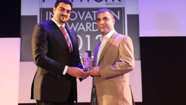 Sufian Dweik, Brocade’s Regional Manager - Middle East and North Africa (R) accepting the award Sufian Dweik, Brocade’s Regional Manager - Middle East and North Africa (R) accepting the award
