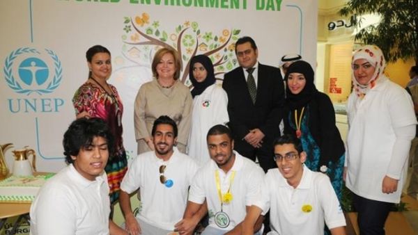 Burgan Bank employees celebrating
