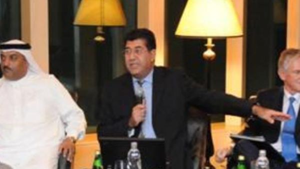 Jamal Fakhro addressing the members and guests at the event