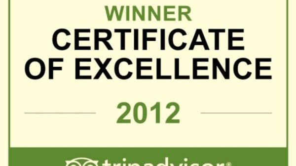 TripAdvisor Certificate of Excellence TripAdvisor Certificate of Excellence