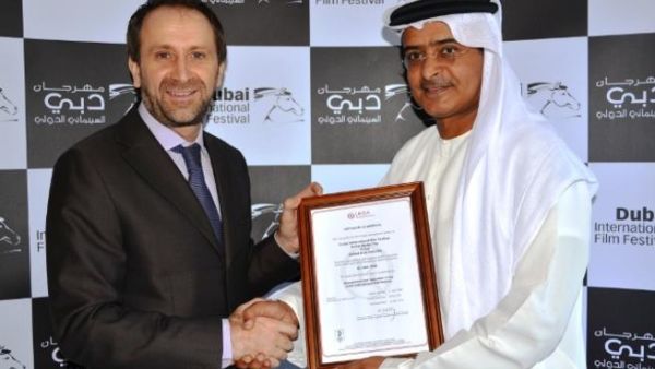 DIFF Chairman Abdulhamid Juma and Brian Baxter, Service Delivery Manager UAE for Lloyd’s Register Quality Assurance DIFF Chairman Abdulhamid Juma and Brian Baxter, Service Delivery Manager UAE for Lloyd’s Register Quality Assurance