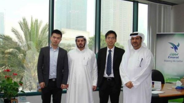 Abdul Rahman Qasim Al Ali with the delegation in the presence of Ibrahim Al Tamimi