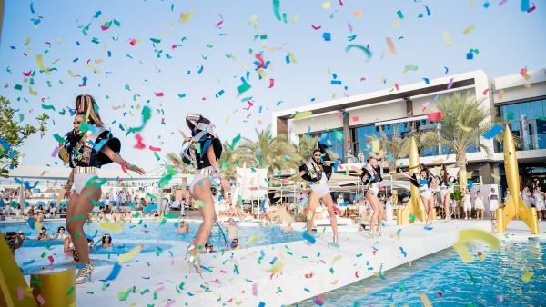 The future - themed celebration awed guests during the entire day with an amazing line-up of resident Nikki Beach DJs along musicians, dancers, special surprise guests, and live shows. The future - themed celebration awed guests during the entire day with an amazing line-up of resident Nikki Beach DJs along musicians, dancers, special surprise guests, and live shows.