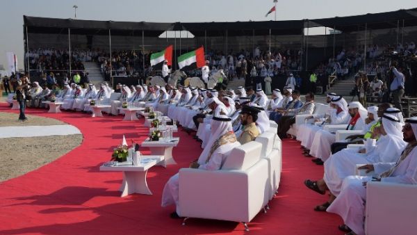 The celebration took place in a specially designed platform inside the historical Port Rashid. The celebration took place in a specially designed platform inside the historical Port Rashid.