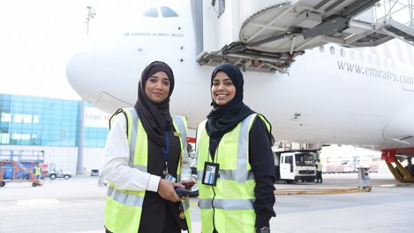 All aspects of the journey, from “above wing” to “below wing” activities in the lead up to the departure, were performed by women. (File photo)