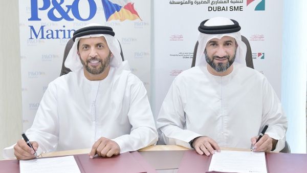 Mohammed Abdul Aziz Al Mannaei, CEO of P&O and Executive Director of Mina Rashid, and Abdul Baset Al Janahi, CEO of Dubai SME, signed the MoU. Mohammed Abdul Aziz Al Mannaei, CEO of P&O and Executive Director of Mina Rashid, and Abdul Baset Al Janahi, CEO of Dubai SME, signed the MoU.