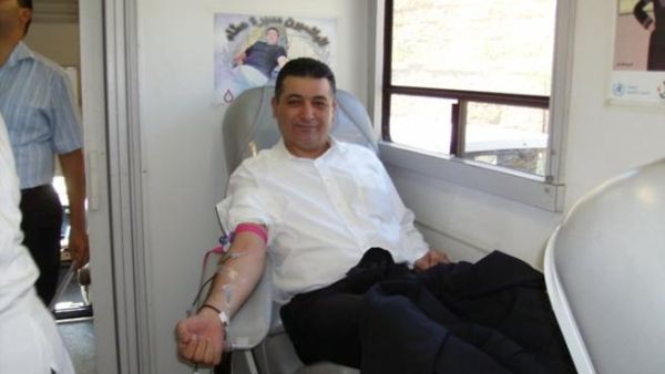 During the blood donation campaign