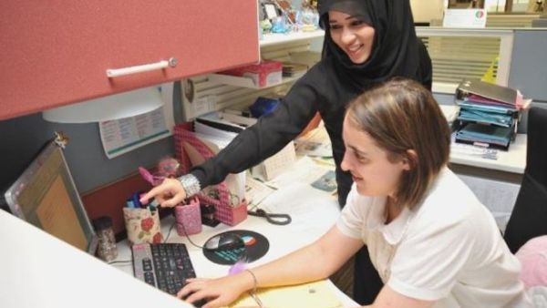 Selected trainee is working alongside her mentor from ENOC Learning and Development department