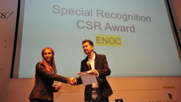 CSR Award at BOLDtalks 2012 presented to Basma Essa, Acting Director of Brand & Corporate Communications - ENOC
