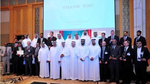 The 17 suppliers who were honoured at ENOC’s Strategic Suppliers Recognition Awards Ceremony