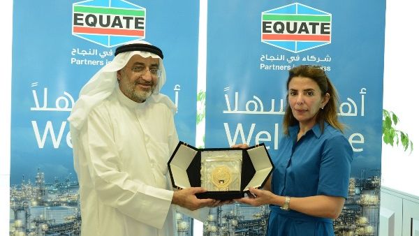Abeer Al-Omar with Abdulrahman Al-Kandari