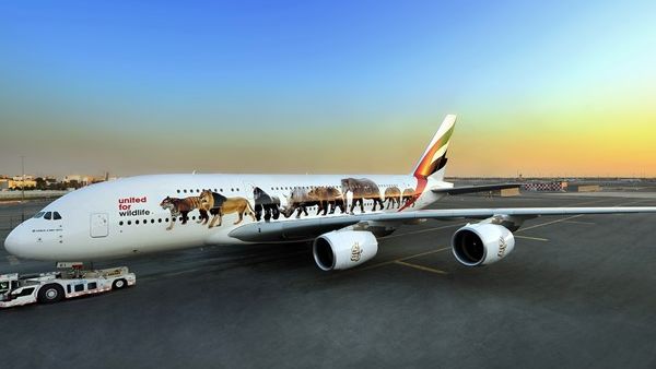 Emirates A380 Six Endangered Species Decal Evening