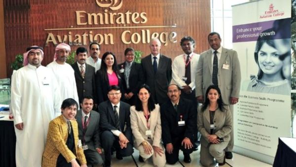 The organising team for Open Day at the Emirates Aviation College