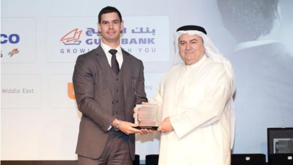 Mr. Surour Alsamerai, General Manager, Human Resources at Gulf Bank receiving the ‘HR Professional of the Year’ award from Mr. Nicholas Watson, Global Marketing Director at Naseba during the awards ceremony held in Dubai Mr. Surour Alsamerai, General Manager, Human Resources at Gulf Bank receiving the ‘HR Professional of the Year’ award from Mr. Nicholas Watson, Global Marketing Director at Naseba during the awards ceremony held in Dubai