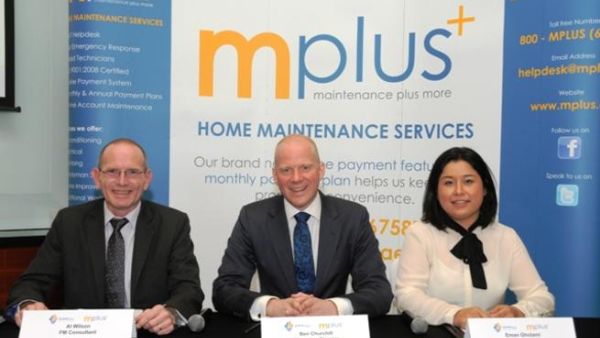 During the press conference to launch mplus+ During the press conference to launch mplus+