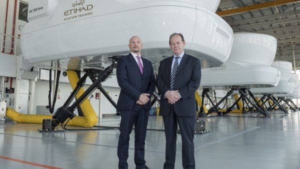 Captain Paolo La Cava, Director Etihad Aviation Training with Chris Youlten, Managing Director Etihad Airport Services.