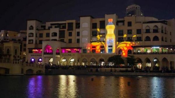 The Chase Fanta online game launched in a 3D video mapping projection at Dubai Mall Fountains