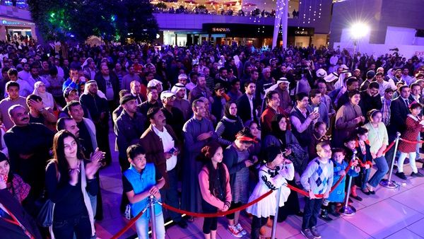 The crowds during the draw event