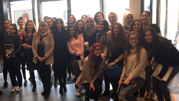 Group shot with students from the Wellness and Spa course at the GROHE Showroom