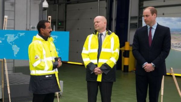 Prince William and Sultan bin Sulayem touring DP World’s London Gateway Port Prince William and Sultan bin Sulayem touring DP World’s London Gateway Port