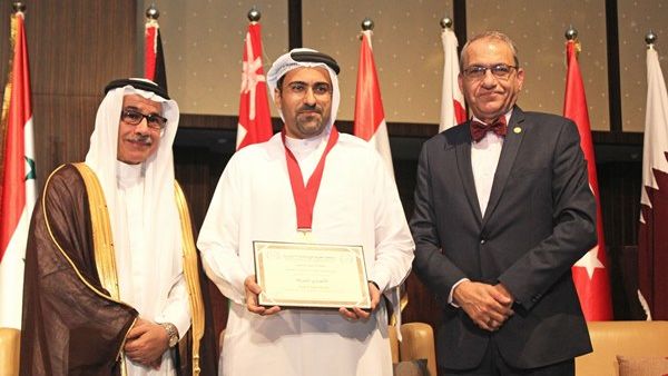 Rashed Al Ansari, General Manager of Al Ansari Exchange receiving the Golden Shield Award Rashed Al Ansari, General Manager of Al Ansari Exchange receiving the Golden Shield Award