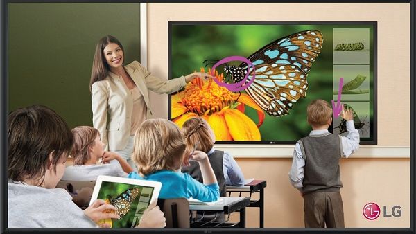 LG interactive ten point touch whiteboard at GESS