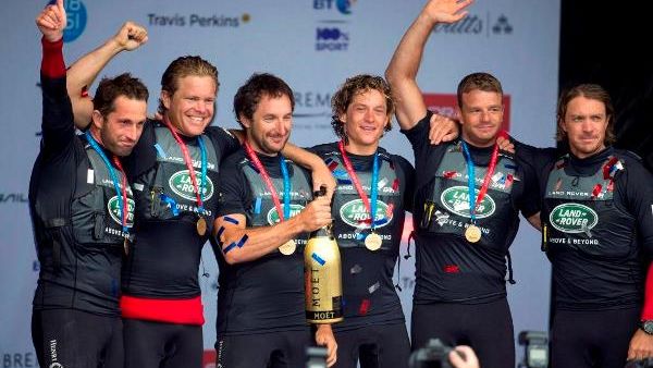 Land Rover BAR podium in 1st place at Portsmouth America's Cup World Land Rover BAR podium in 1st place at Portsmouth America's Cup World