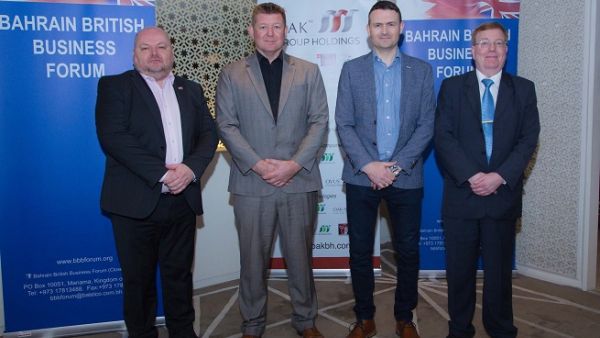 L to R: Mark Gravener, Head of BBBF’s SiGs; Simon Bromyard, Head of OGE SIG; Keynote speaker Troy Wrigley; and Richard Monkhouse of Arencon Contracting. L to R: Mark Gravener, Head of BBBF’s SiGs; Simon Bromyard, Head of OGE SIG; Keynote speaker Troy Wrigley; and Richard Monkhouse of Arencon Contracting.