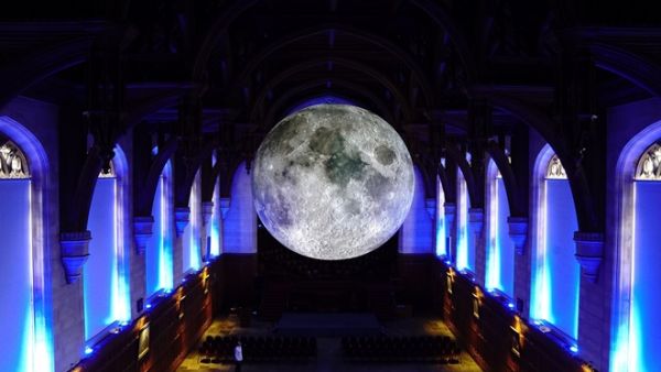 Measuring an incredible seven metres in diameter, a giant awe-inspiring moon, titled ‘Museum of the Moon’ will be unveiled at The Dubai Mall on November 30, 2017. Measuring an incredible seven metres in diameter, a giant awe-inspiring moon, titled ‘Museum of the Moon’ will be unveiled at The Dubai Mall on November 30, 2017.