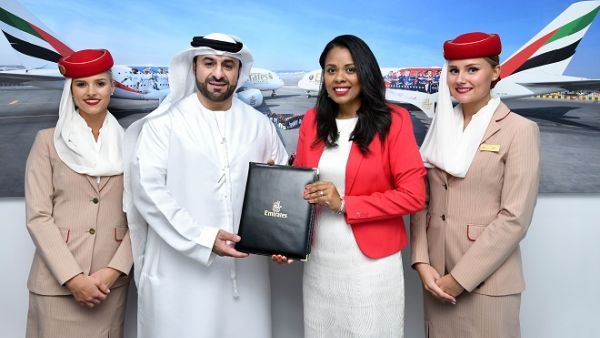 Orhan Abbas, Emirates’ Senior Vice President, Commercial Operations for Africa and Sherin Francis, Chief Executive Officer of the Seychelles Tourism Board.
