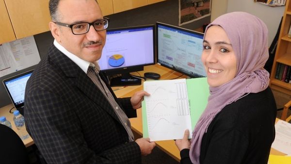 الباحثة سوزان عوض والدكتور ليث أبو رداد. الباحثة سوزان عوض والدكتور ليث أبو رداد.